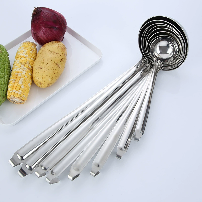 Daoqi Ложка для супа из нержавеющей стали Кухня Кулинария Бытовая каша Ложка для жаркого Утолщенная длинная ручка Крючок Ручка Ложка Аньши