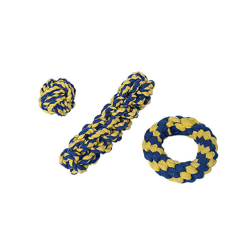 Amazon para juguetes de mascotas, juguetes de cuerda de algodón, perros de mascotas, dientes de molienda, juguetes resistentes a la mordida, en stock al por mayor.