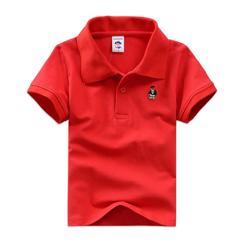 Kids' Short-Sleeve Polo Shirts for Summer | Children's Lapel T-Shirts | 100% Cotton Casual Tops for Older Kids — Wholesale