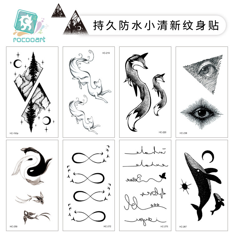 Cross-border waterproof tattoo stickers simple small fresh personality temporary tattoo stickers manufacturers wholesale tattoo stickers