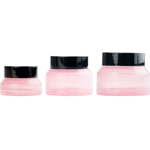 Pink cream box glass refill bottle face cream mask jar eye cream skin care product large capacity trial size travel portable