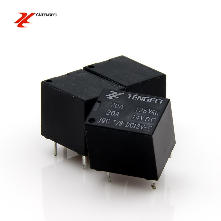 腾飞汽车继电器高铟12v5v6v9v24v5脚小型继电器12v厂家20ASRAT78