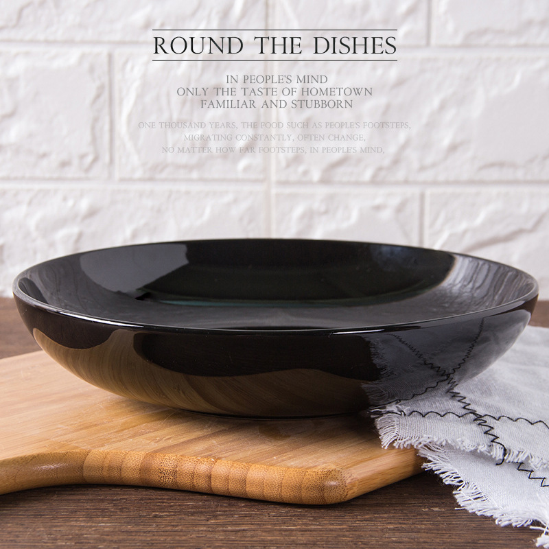 Tazón de sopa grande de ensalada de fruta de plato occidental de cerámica 9,5"