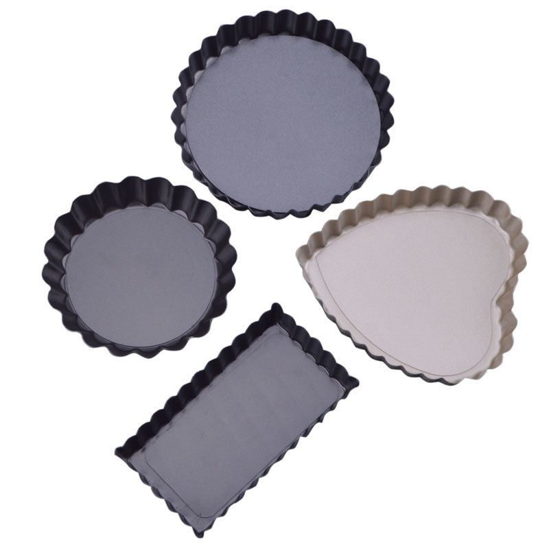 10-12cm4-5-8-9-inch crisantemo vivo Fondo pastel placa tarta placa antiadherente en forma de corazón rectangular borde ondulado pizza hogar