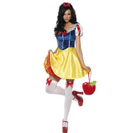 M-XL欧美女士万圣节白雪公主服装 游戏制服 角色扮演舞台表演服饰