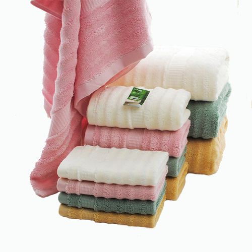 Bamboo fiber wavy wool 70*140 oversized bath towel wholesale factory direct sales gift box logo customization