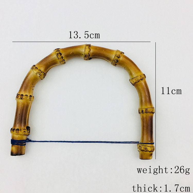 [agujero izquierdo y derecho] 15.5cm mano de bambú natural carbón quemado color de bambú bruto comercio exterior mano de bambú boutique
