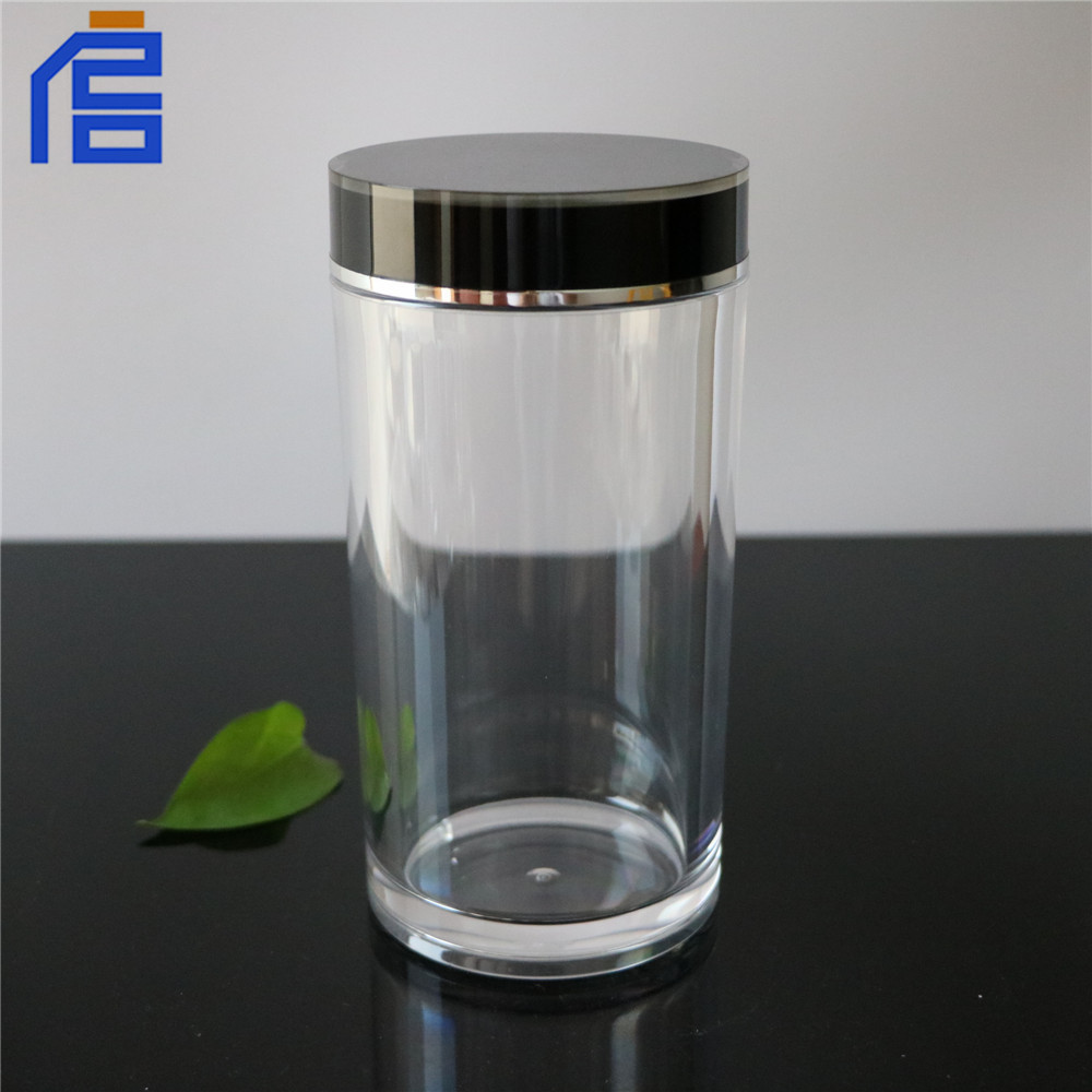 厂家加工生产亚克力直圆600ml海参三七天麻灵芝孢子粉等保健品瓶