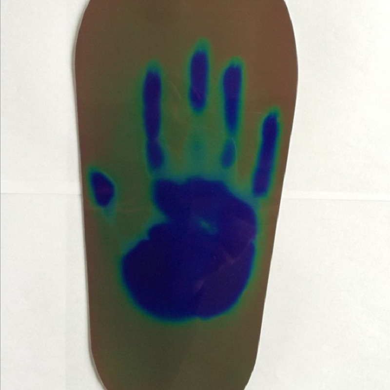 可制作六色变色液晶片  手温变色液晶片  A4尺寸液晶脚型温度贴片