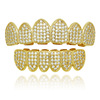 Golden men's zirconium hip-hop style suitable for men and women, 18 carat, micro incrustation, halloween