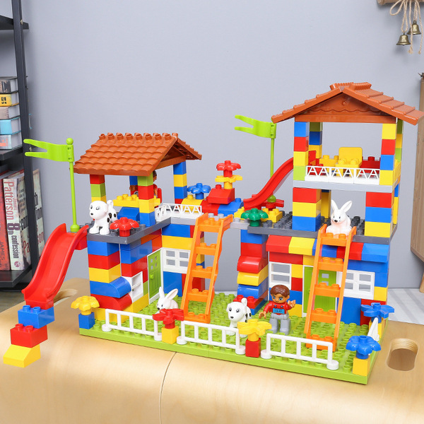 Children's building block toys Baby puzzle assembly large particles…