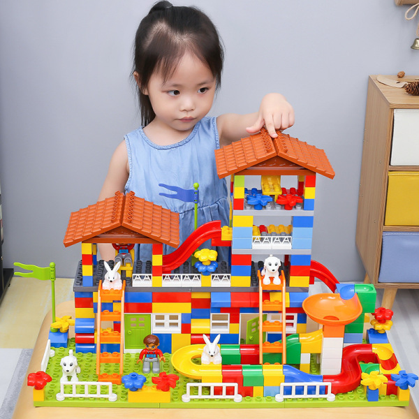 Children's building block toys Baby puzzle assembly large particles…