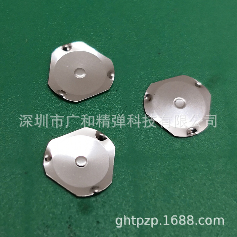 锅仔片厂家直供7MM三角形金属弹片锅仔片开关按键弹片