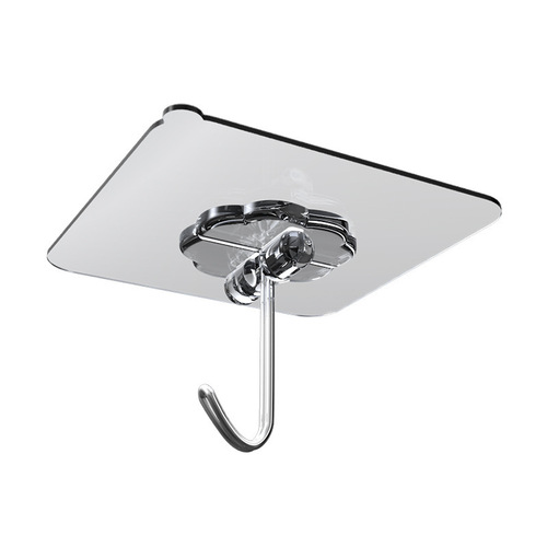 Strong traceless hook bathroom transparent wall adhesive small sticky hook magic door stainless steel hook nail-free wholesale