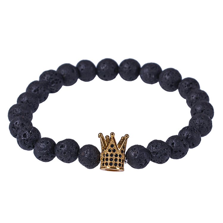 organic bracelet with zircon natural stone