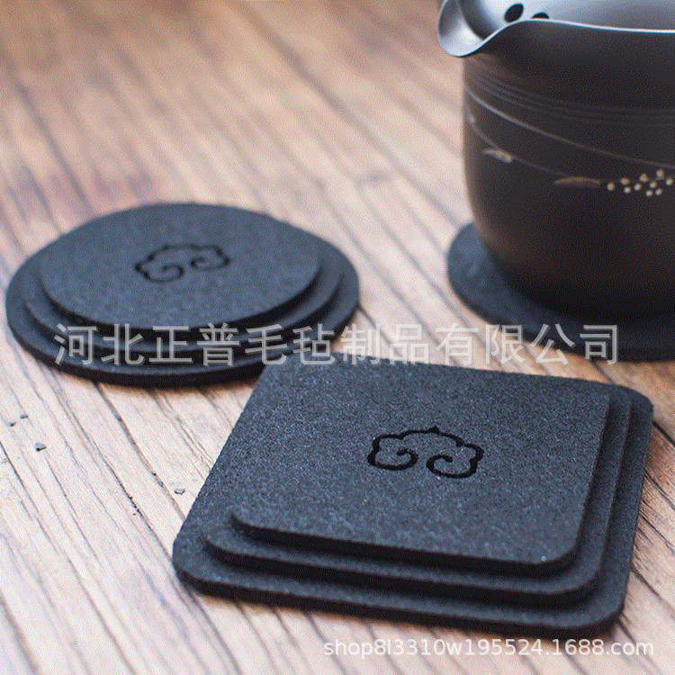 茶杯垫毛毡杯垫茶垫创意吸水防滑垫子餐桌垫功夫茶道配件