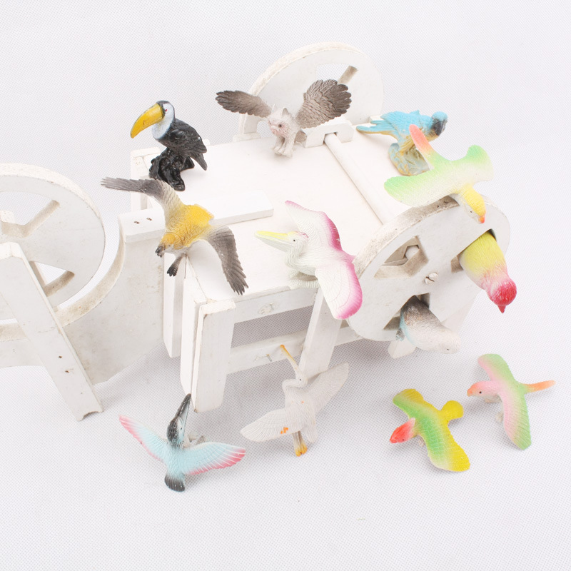 兒童12款仿真模型飛禽鳥類動物益智玩具跨境貨源批發一件代發