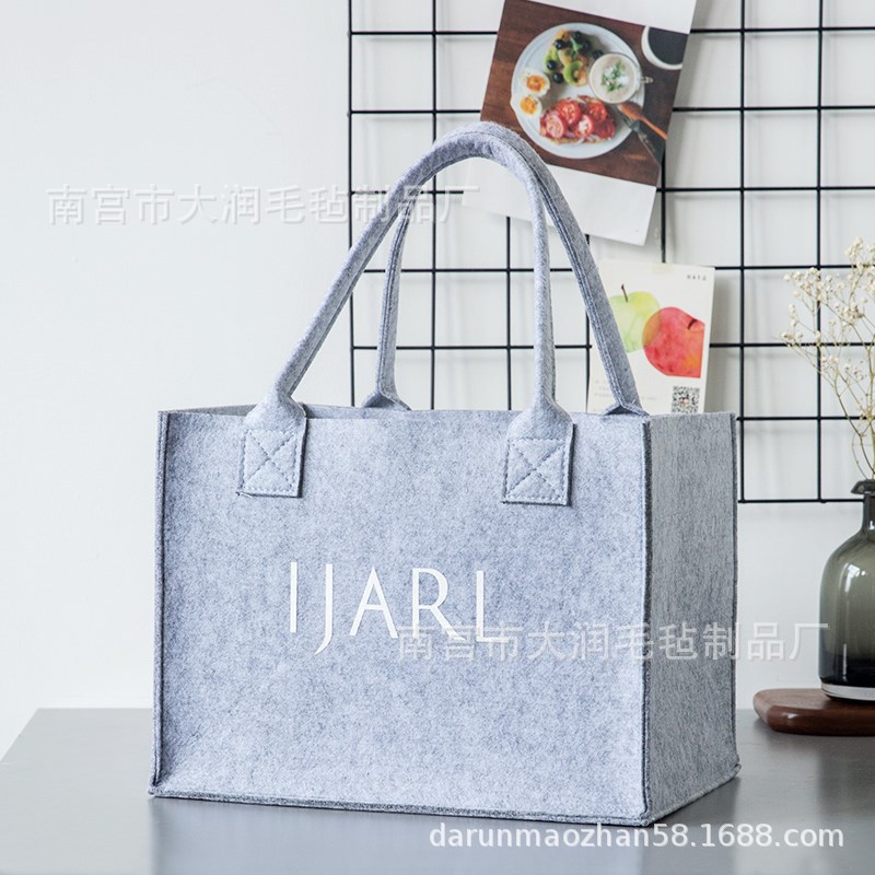毛毡手提袋手提包创意购物袋时尚无纺布可加logo收纳