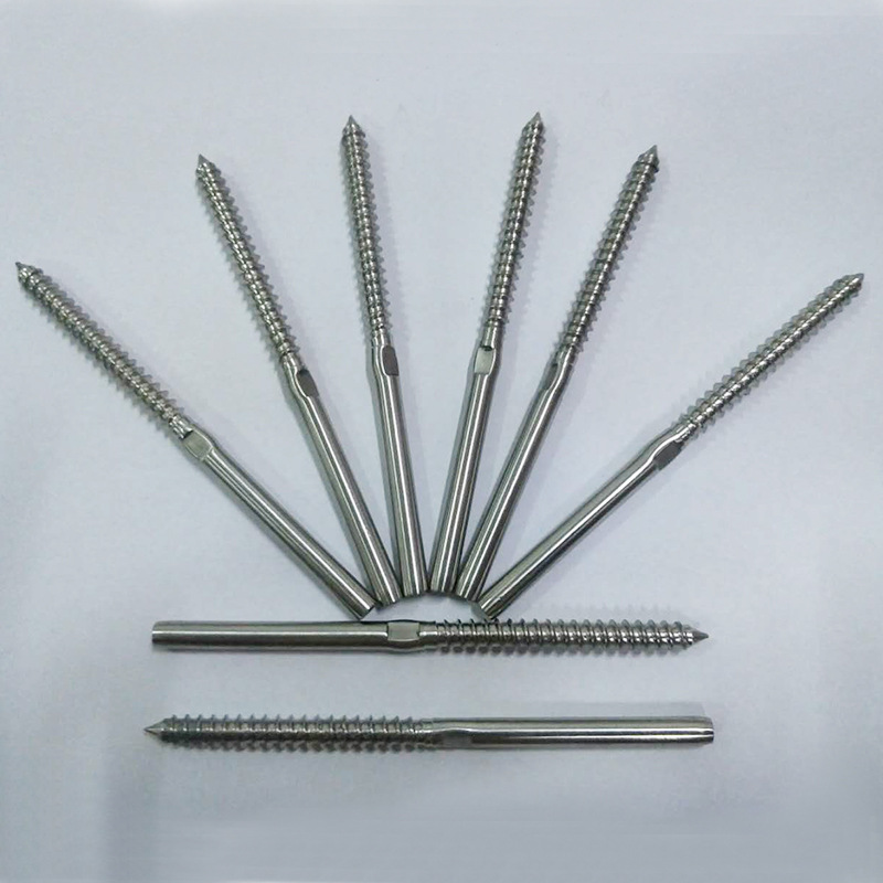 钢丝绳直杆螺丝木螺丝接线器不锈钢紧固螺旋扣不锈钢螺旋扣