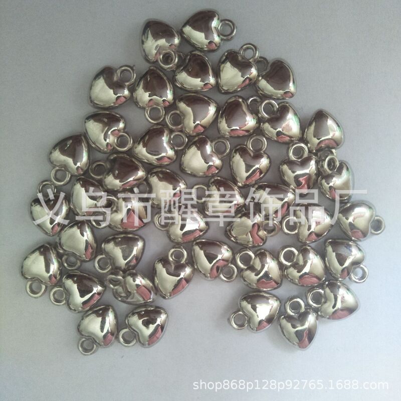 Factory direct CCB peach heart beads smooth peach heart pendant can be plated with various effects specifications Factory direct CCB peach heart beads smooth peach heart pendant can be plated with various effects specifications
