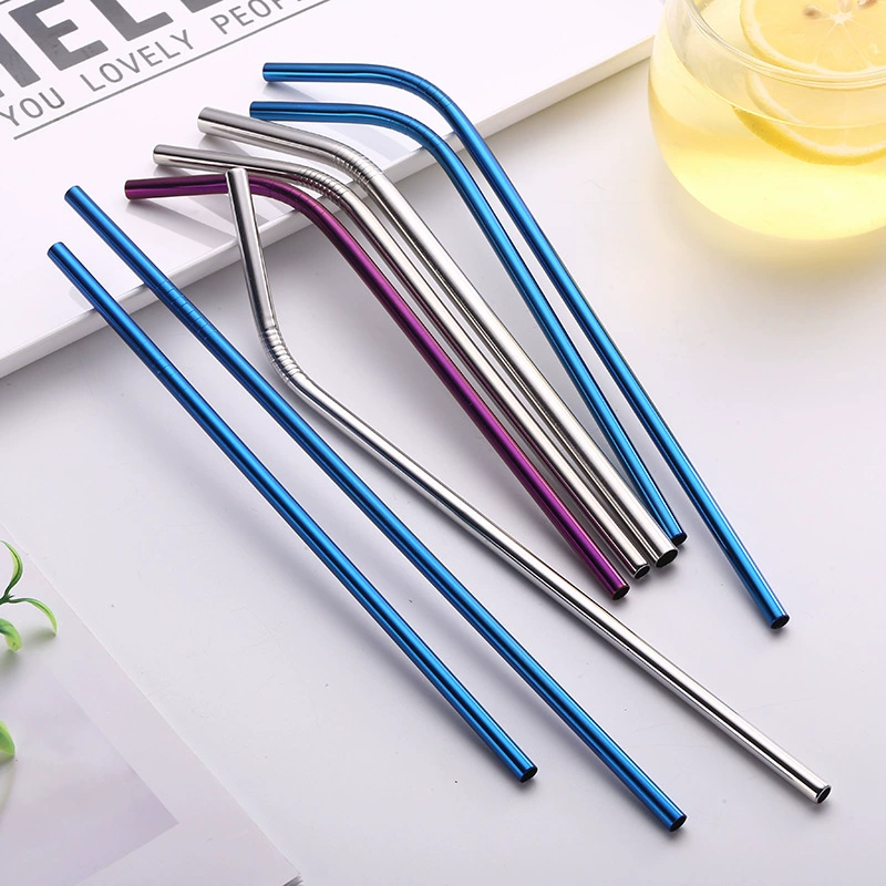 Straw stainless steel, creative metal milk tea, set, custom-made
