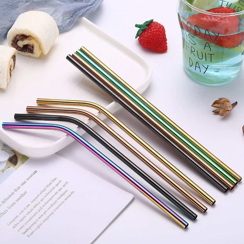 Straw stainless steel, creative metal milk tea, set, custom-made