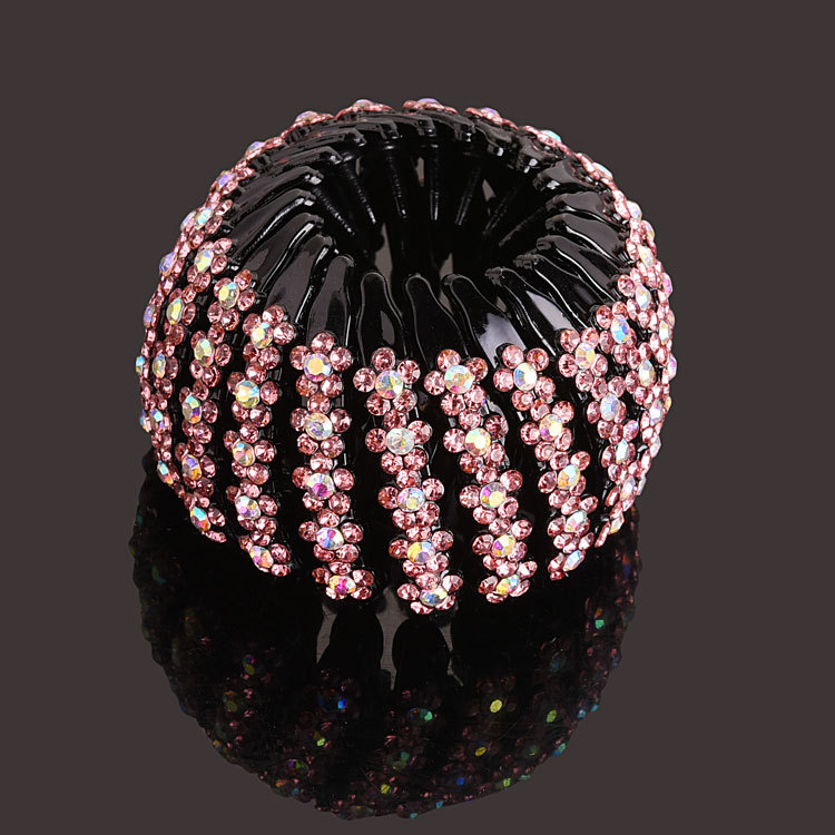 Nuevo Nido de Pájaro updo artefacto bola perezosa cabeza pelo anillo Cola de Caballo pelo clip danza rhinestone tocado accesorios para el cabello horquilla para las mujeres