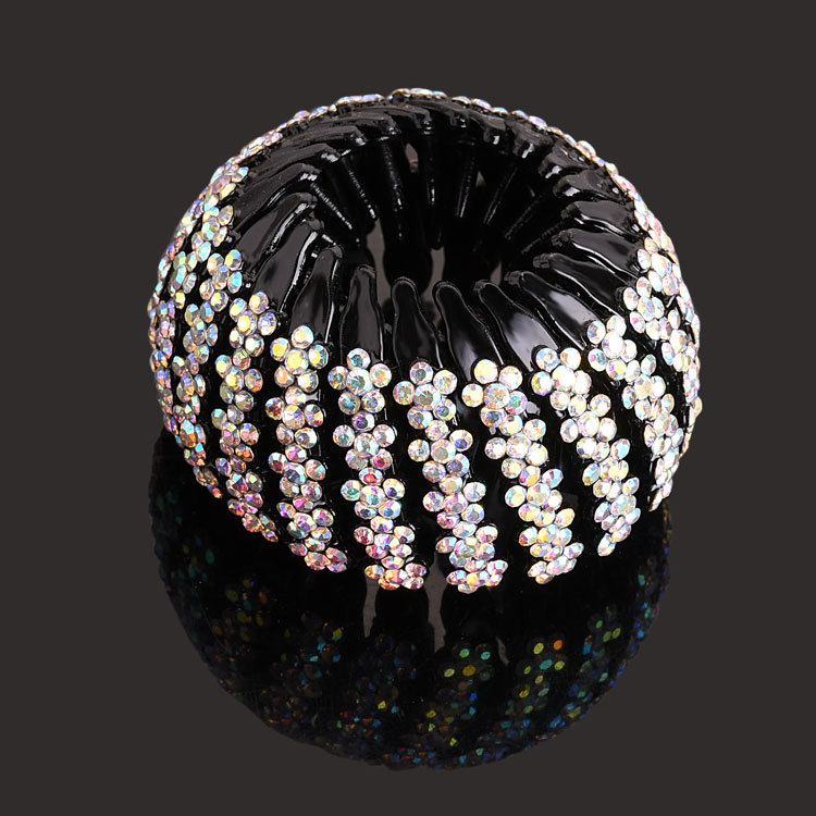 Nuevo Nido de Pájaro updo artefacto bola perezosa cabeza pelo anillo Cola de Caballo pelo clip danza rhinestone tocado accesorios para el cabello horquilla para las mujeres