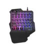 One -handed keyboard Seven -color RGB macro recording game non -mechanical keyboard Eating chicken throne mobile game computer keyboard cross -border