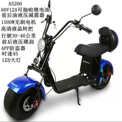 Electric Harley Motorcycle Citycoco Elektrikli motosikletlər - pull-lithium-battery-12-a60v-battery-life-30-to-40-kilometers-185-inch