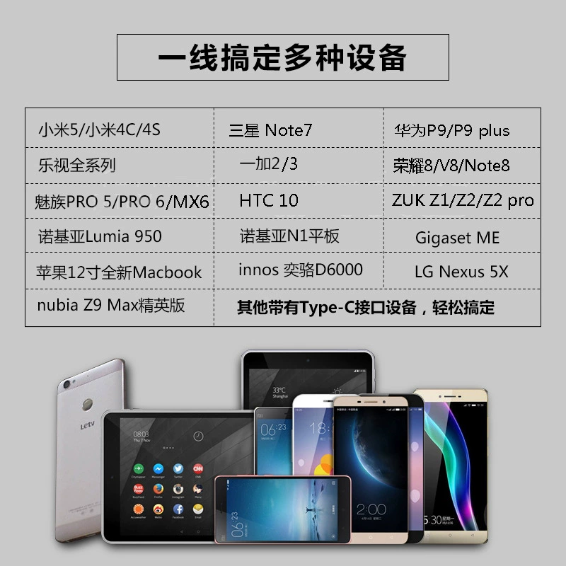 Пин Шэн тип-C кабель данных подходит для Huawei Mate9 Mate10 P20 Samsung S8 S9 кабель зарядки
