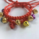 Плетеный колокольчик ручной работы, чокер, браслет из красной нити, ожерелье, шарф-платок, Спот (в наличии), оптовые продажи, домашний питомец, кот