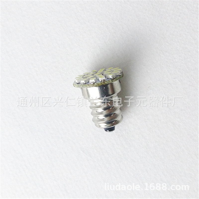 22 LED beads, 12V/24V screw base, E12, elevator floor display bulb, signal control bulb, flat-head small bulb.