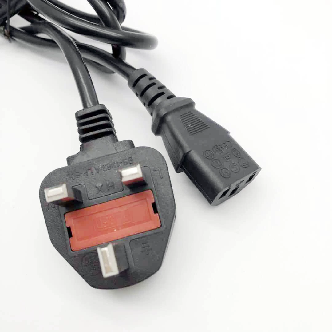 Шнур питания штепсельной вилки британского стандарта/британцы с хвостом слова штепсельной вилки 3-ядра взрывателя шнур питания 1,5 АК