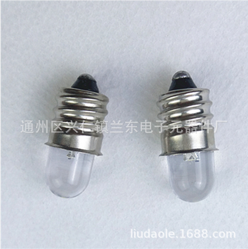 LED bulb, 3V, 6V, 6.3V, 12V, 24V, 30V, screw-type E12, spotlight bulb, 1 LED chip.