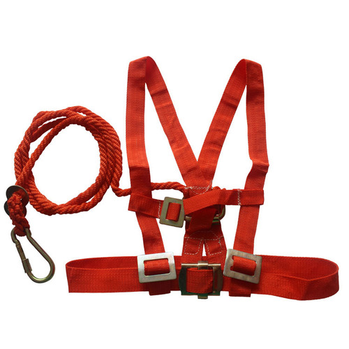 Orange safety belt high-altitude double-back half-body anti-fall safety protection hanging polypropylene material three-meter rope high strength