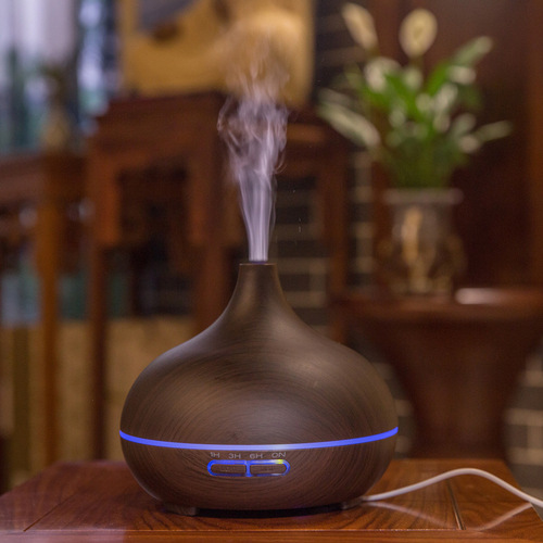 Aromatherapy machine with large mist output, home small silent bedroom office hotel commercial wood grain essential oil humidifier desktop
