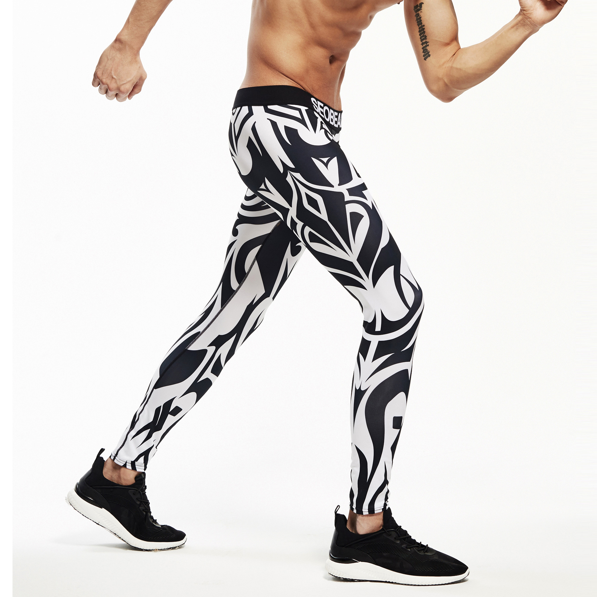 seobean希宾男士秋裤薄款性感打底裤彩色涤纶贴身批发紧身提臀