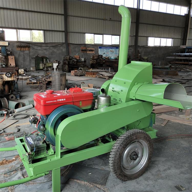 树枝杈纤维板粉碎机废旧木料木材木屑机柴油双口玉米芯杂木刨花机