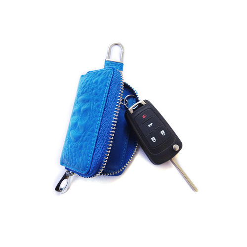 原版鳄鱼纹汽车钥匙包 钥匙皮套可贴钻拉链车用钥匙包