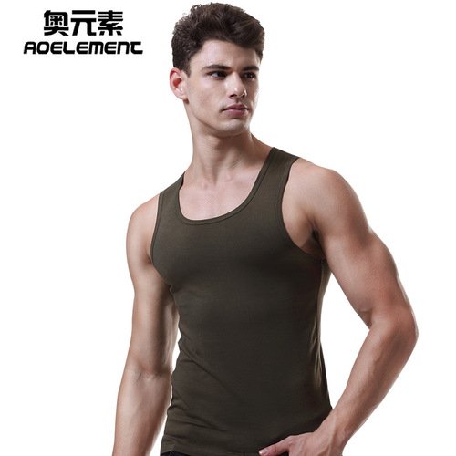 Men's Cotton Sports Tank Top Summer Youth Breathable Running Men Fitted Style Fitness Sleeveless Base Layer White Sweatshirt Trendy