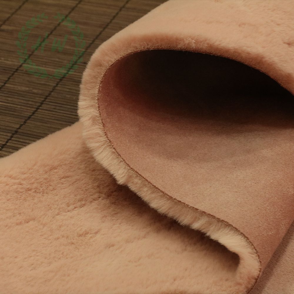 保暖麂皮绒复合大中小兔毛 仿兔毛海绵/油胶复合鹿皮服装帽子布料