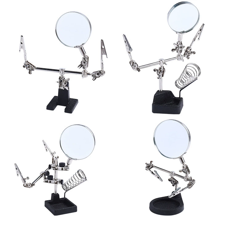 65 мм 90 мм Многофункциональный со вспомогательной клипсой увеличительное стекло кронштейн увеличительное стекло Завод прямых продаж