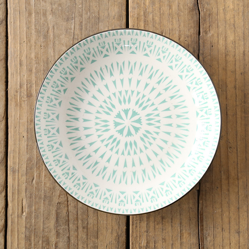 8 인치 쌀 접시-녹색 해바라기