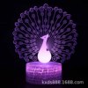 LED table lamp, touch creative night light for St. Valentine's Day, 3D, gradient, remote control, Birthday gift