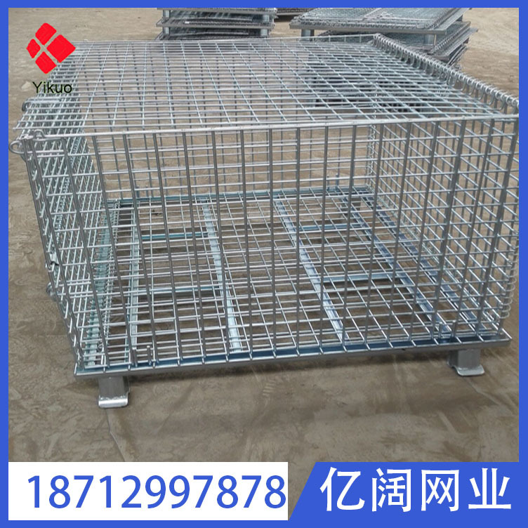 折叠仓储笼 移动快递分拣筐 金属周转箱 铁质网箱铁框 蝴蝶笼批发