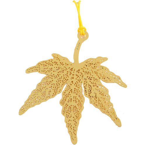 Manufacturer metal creative bookmarks, exquisite fine-grained leaf veins, hollow bookmarks, business gifts, brass bookmarks