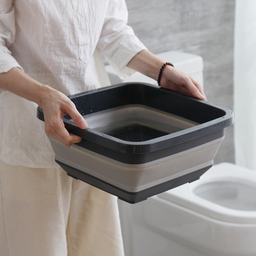 Folding basin retractable home vegetable washing portable thickened car travel outdoor camping washbasin fruit basket