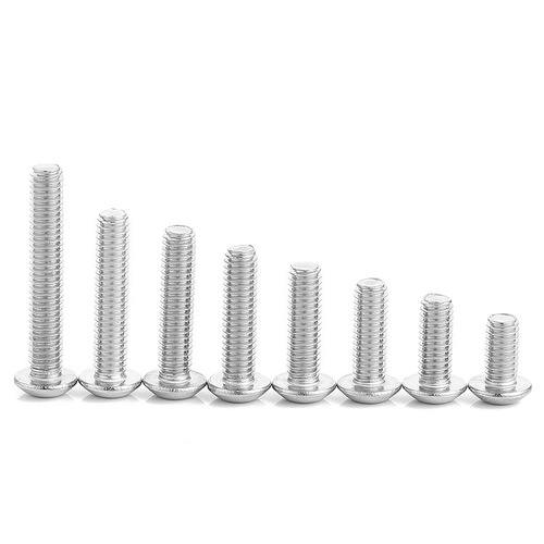 304 stainless steel semi-round head hexagon socket screws round cup pan head hexagon socket bolts machine thread screws M3|M6|M8