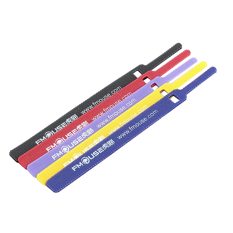 厂家供应背对背魔术贴扎带魔术贴彩色电压 可调节套孔 魔术贴扎带